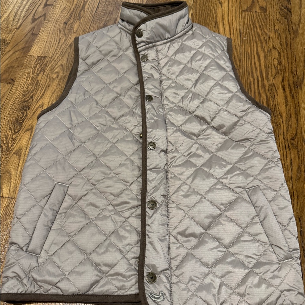 Southern Marsh Boy’s Quilted Silver Vest